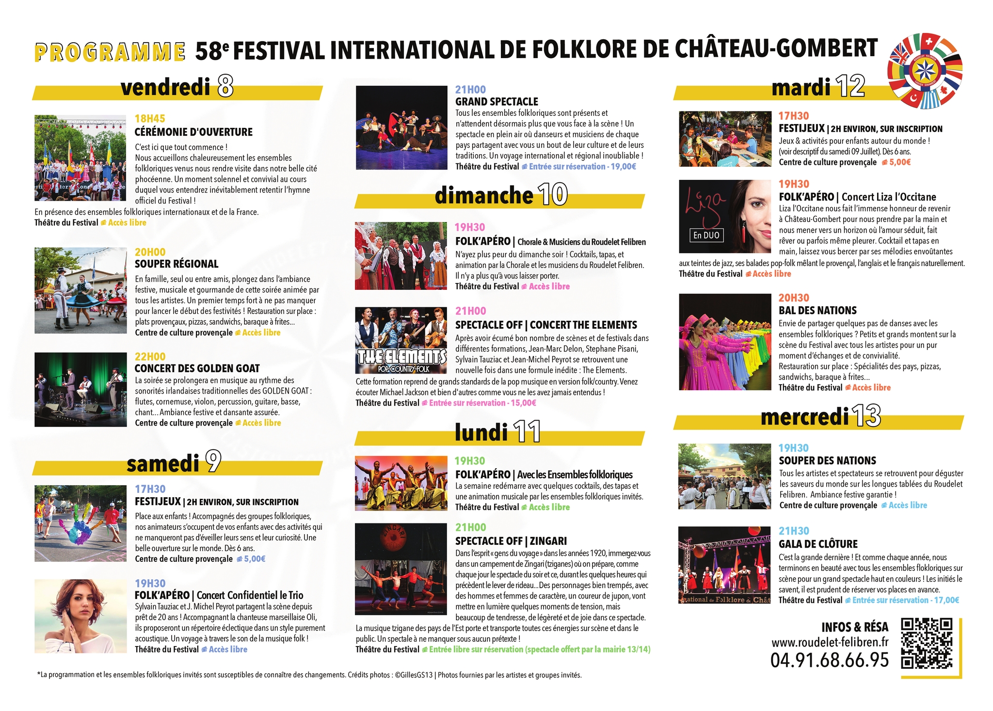 Festival international de Folklore du 8 au 13 juillet 2022